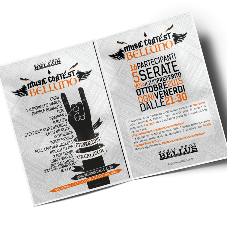music contest belluno - grafica volantino | GIAMP