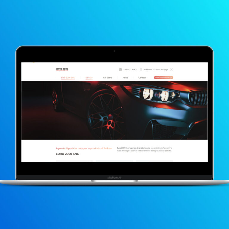realizzazione sito internet agenzia auto belluno